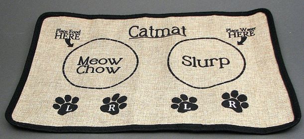 Burlap Cat Placemat