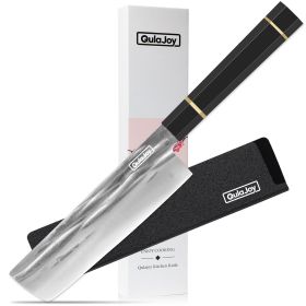 Qulajoy Chef Knife 8 Inch - Hand Forged Swedish Sandvik Steel Gyuto Cooking Knife - Professional Japanese Kitchen Knife - Classic Octagonal Handle (Option: 4 Piece Green)
