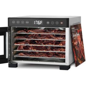 COSORI Food Dehydrator for Jerky, 176Â°F Temperature Control, 5 Stainless Steel Trays Dryer Machine, 4 Presets,8H Timer,for meat (Color: Bright Silver)
